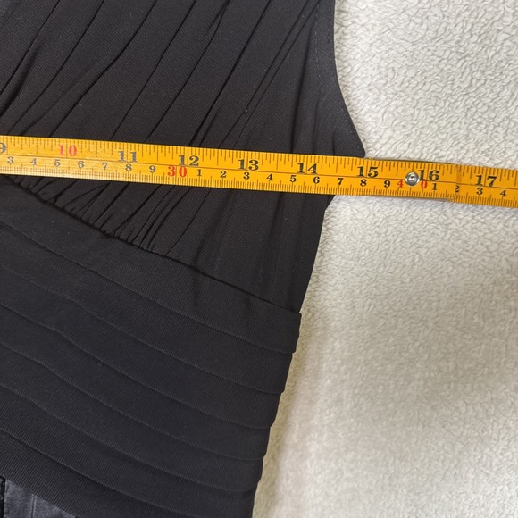 Adrianna Papell Black Soutache Floral Dress Size 6 A-Line Sleeveless Knee Length - Picture 7 of 12